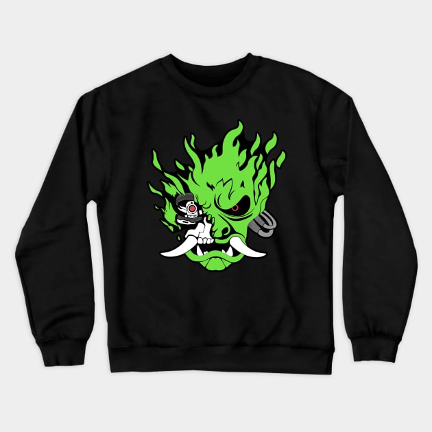 cyberpunk green Crewneck Sweatshirt by cristianvan